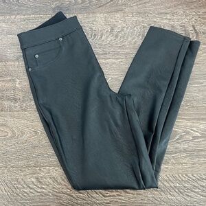 Spanx Leather Like Skinny Ankle Pant Leggings